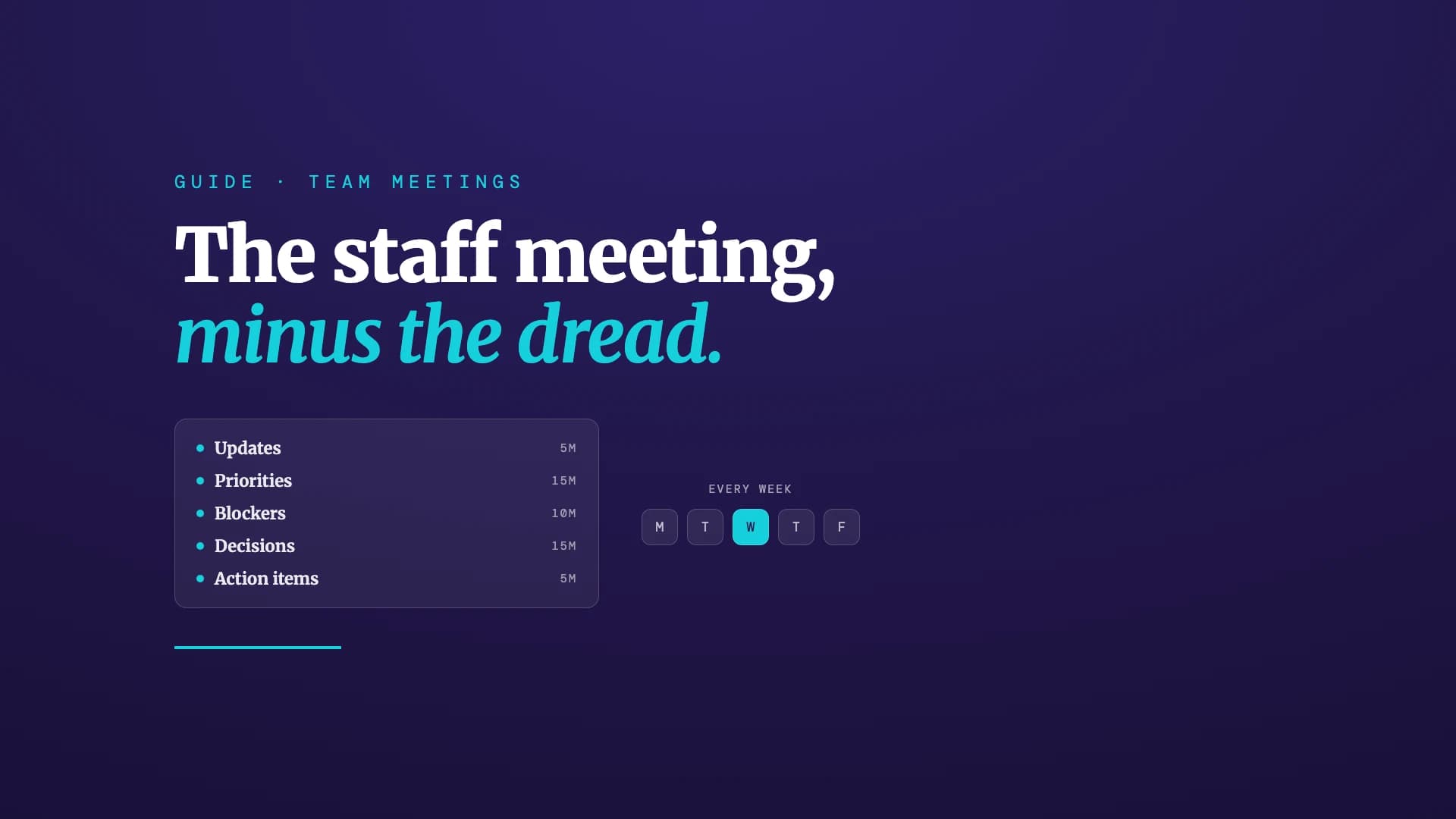 How to run a staff meeting people don't dread