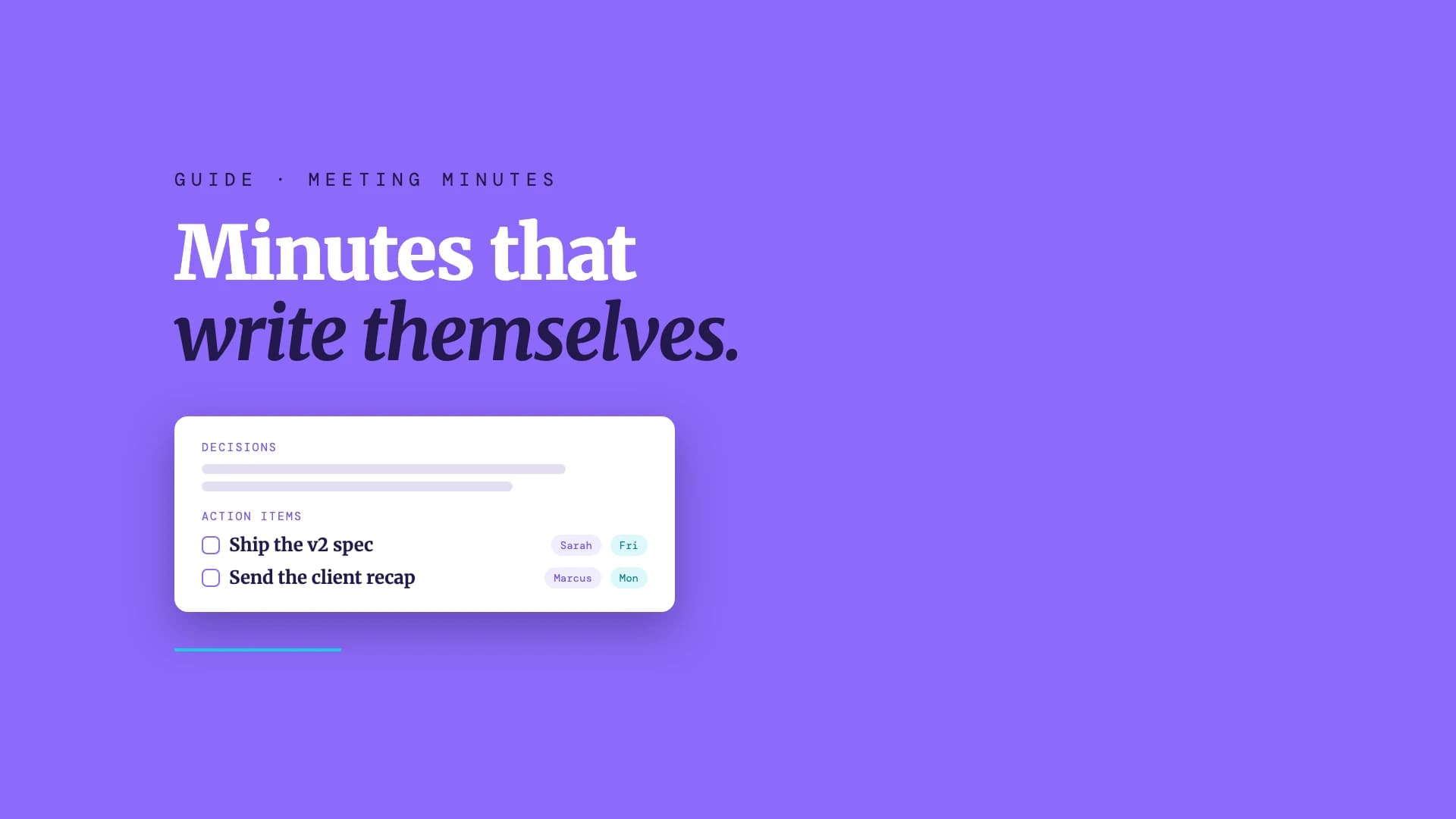 How to write meeting minutes that get acted on